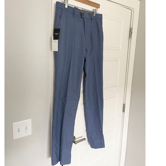 Next Blue Tailored Trousers - Picture 4 of 10